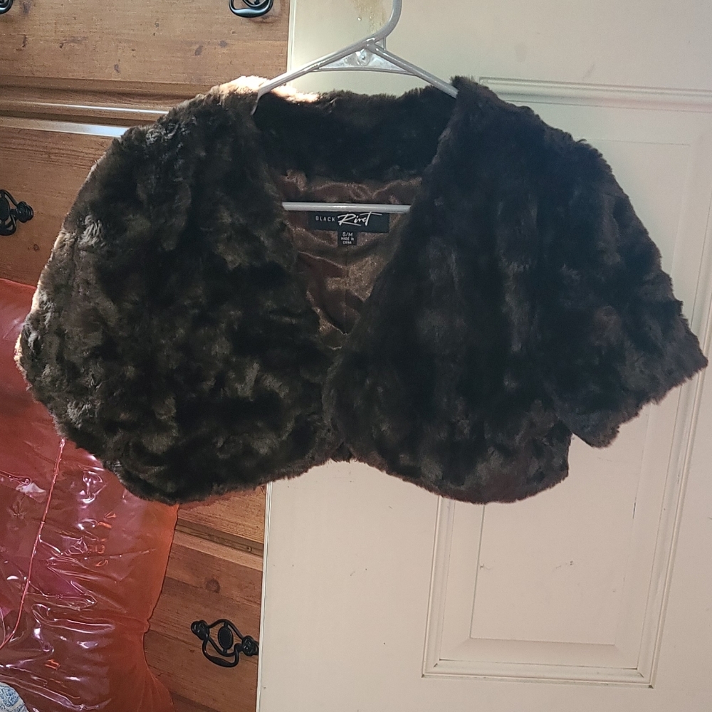 Furry crop cardigan